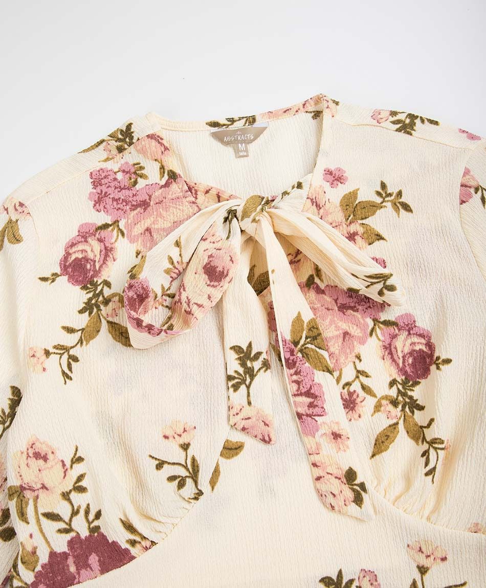 Polera mujer estampado floreado