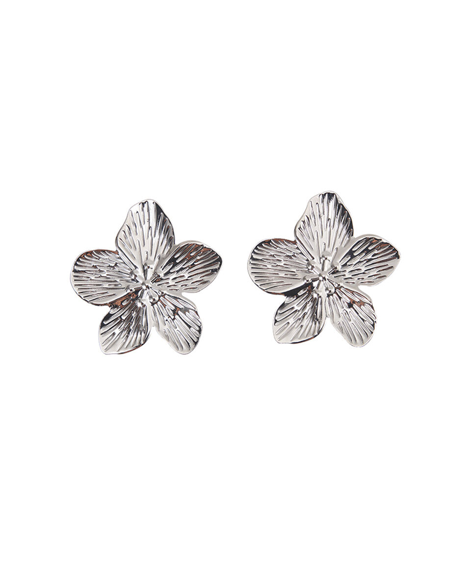 Aros mujer flor l&iacute;neas