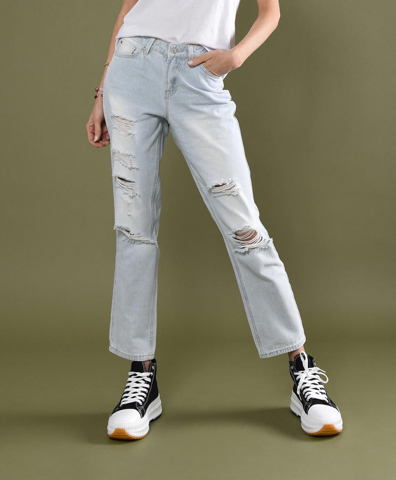 Jeans mujer super destroy moms Jeans mujer super destroy moms