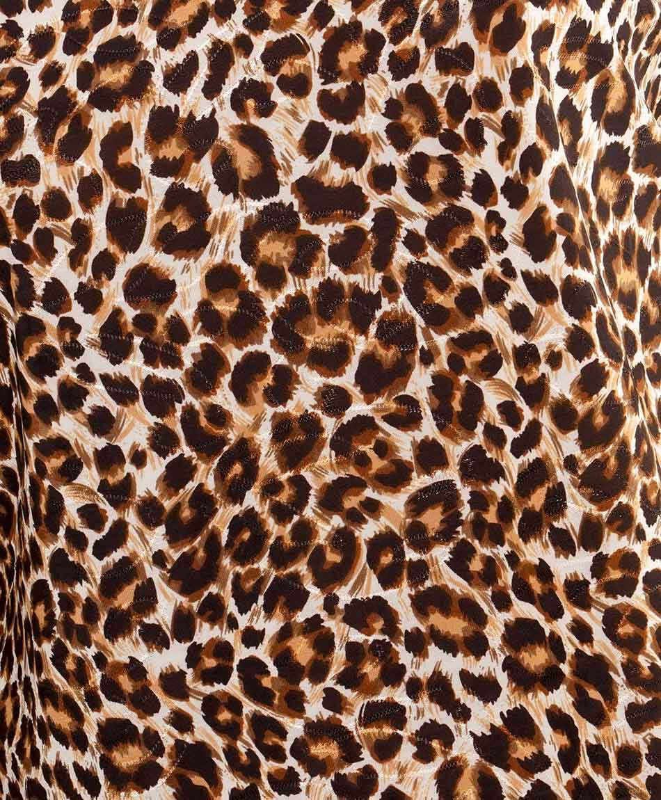 Polera mujer animal print brown