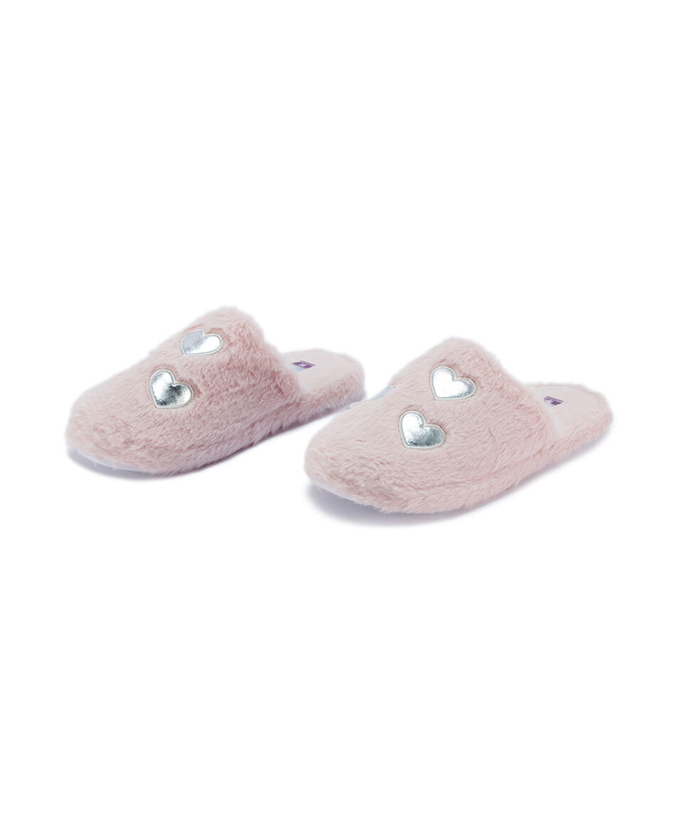 Pantuflas mujer heart silver