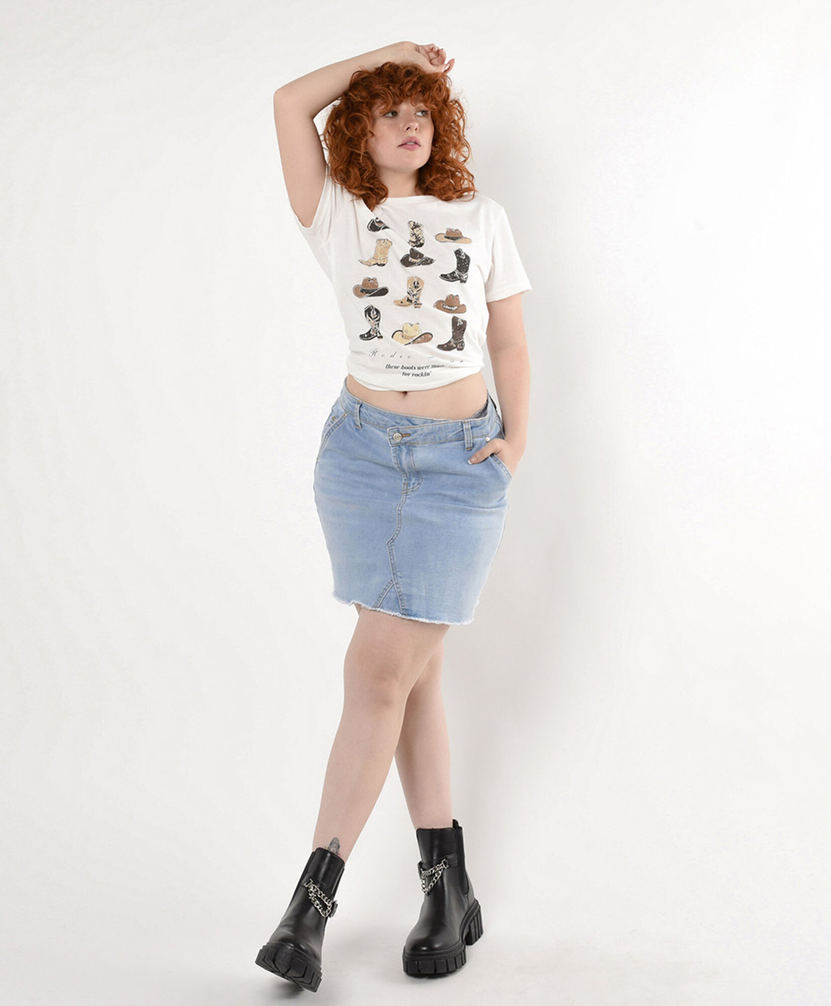 Mini falda denim cruzada Mini falda denim cruzada
