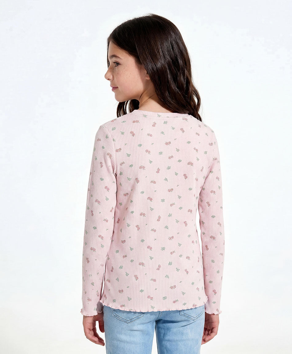 Polera ni&ntilde;a cereza pink