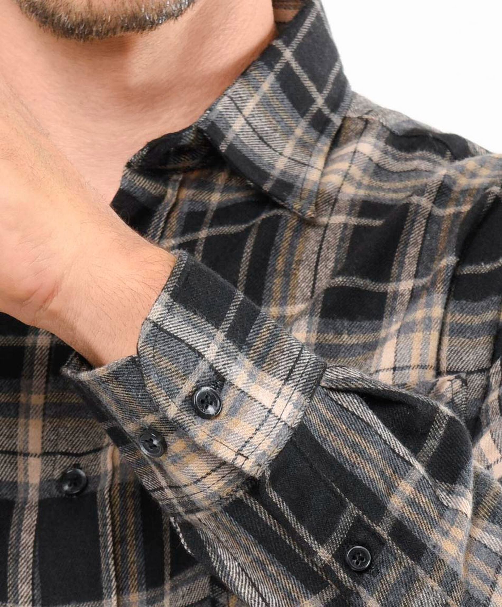 Camisa hombre franela café Camisa hombre franela café