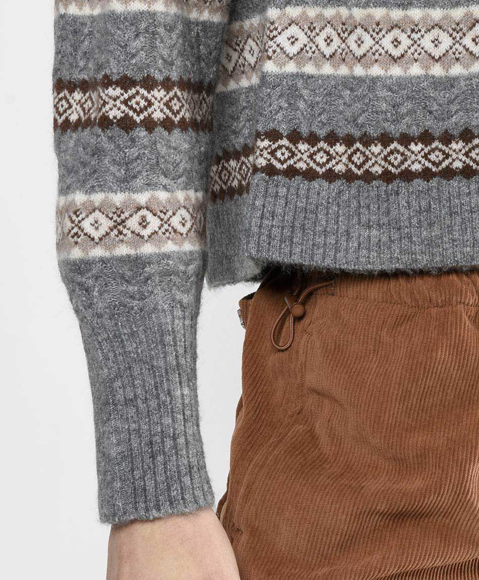 Cardigan mujer corto rombos