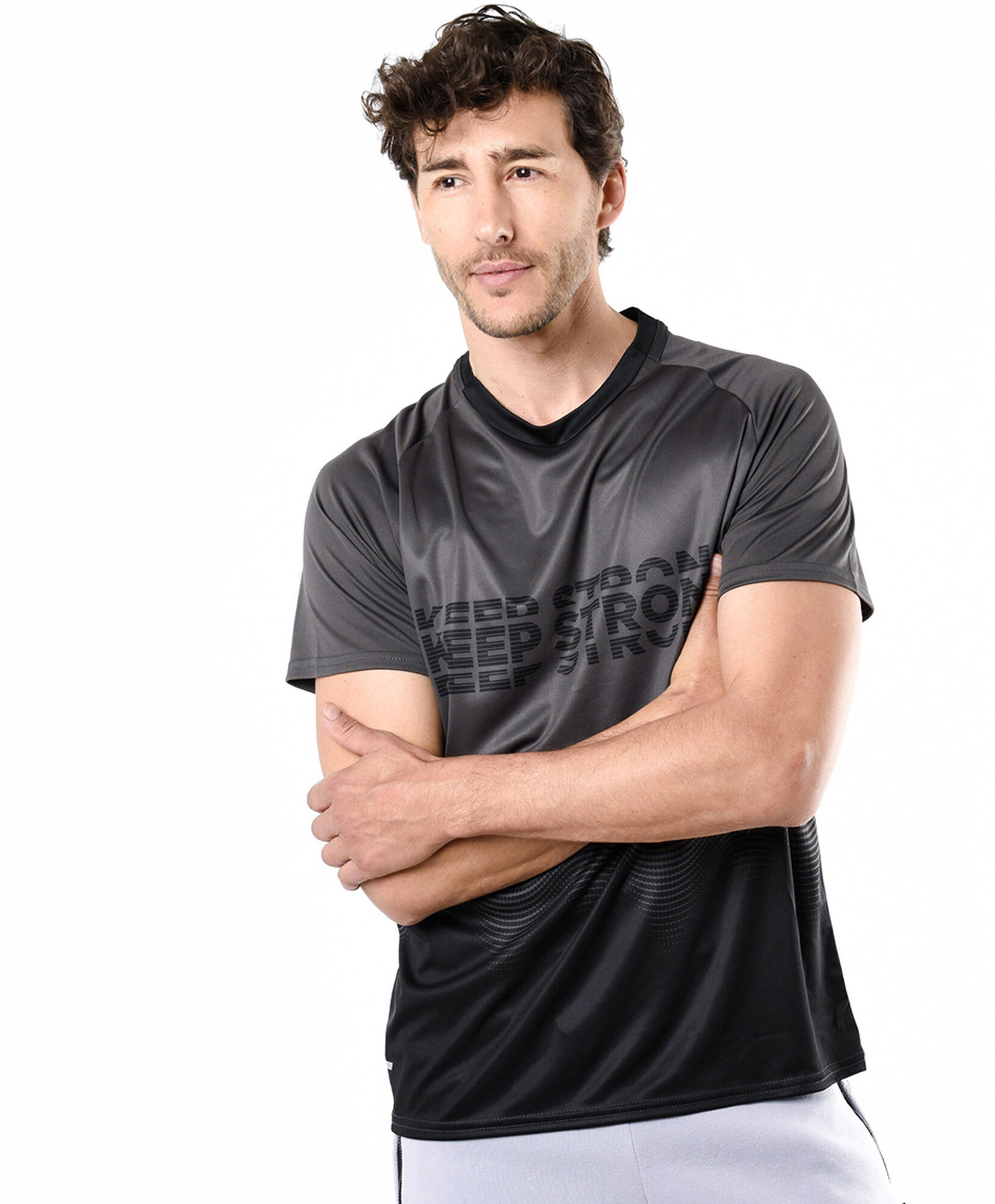 Polera deportiva hombre frase degradé Polera deportiva hombre frase degradé