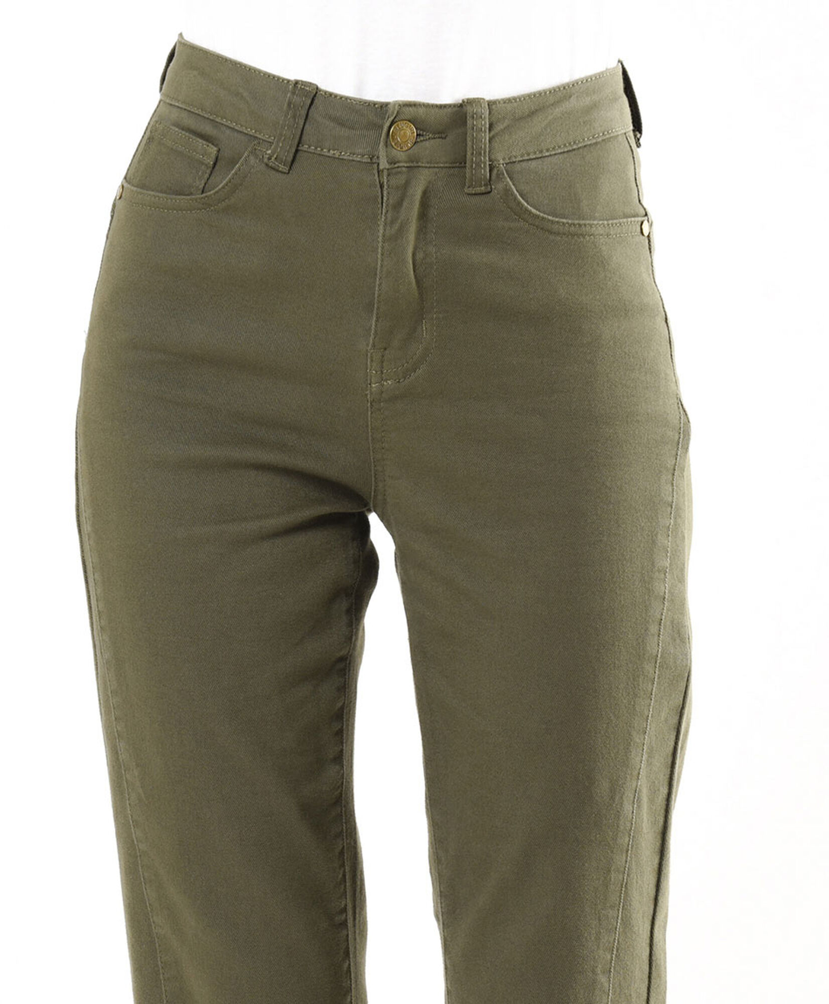 Jeans mujer basta abierta verde flare Jeans mujer basta abierta verde flare