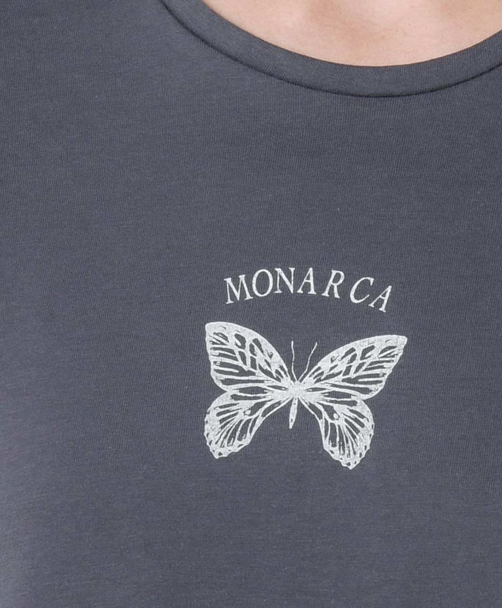 Polera mujer gris mariposa Polera mujer gris mariposa