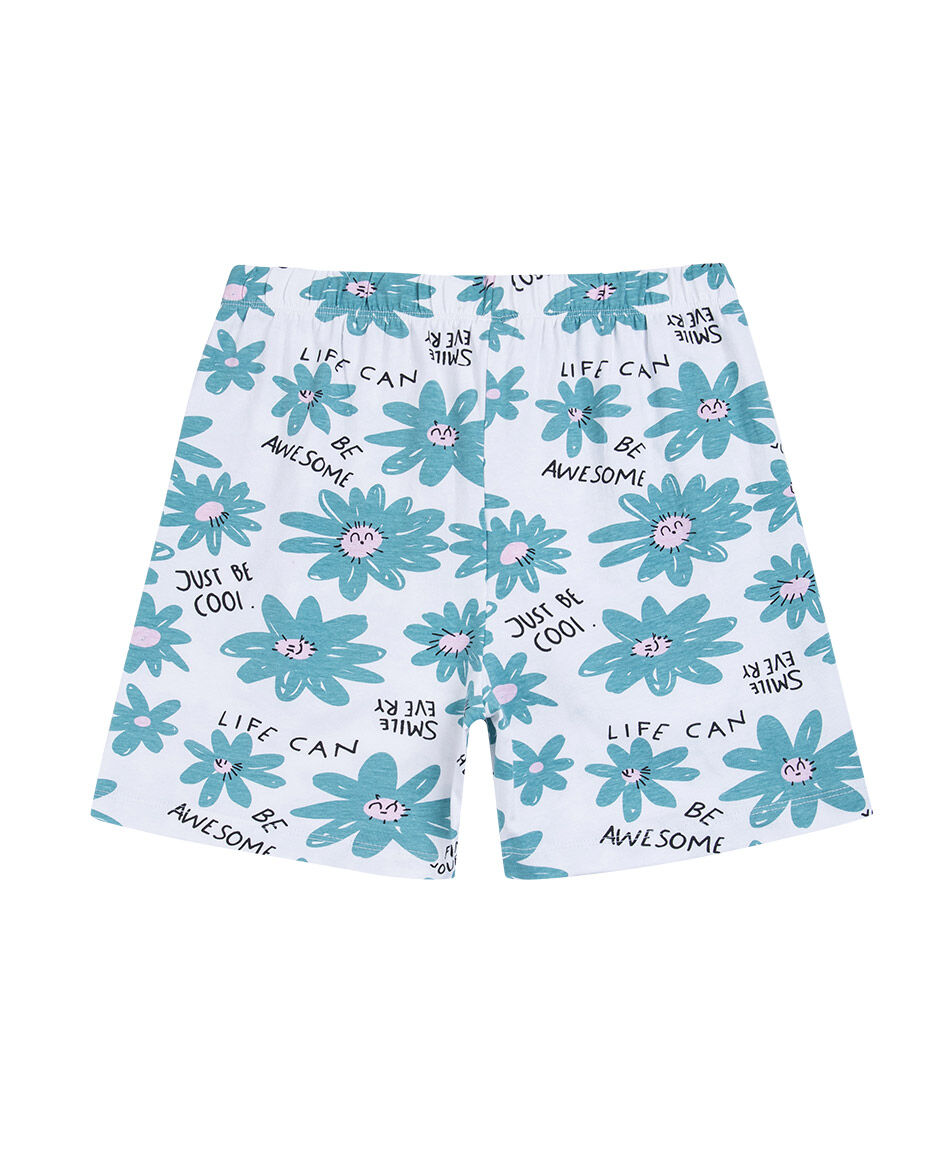 Short ni&ntilde;a biker floreado