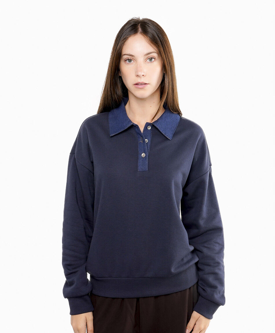 Poler&oacute;n mujer cuello polo