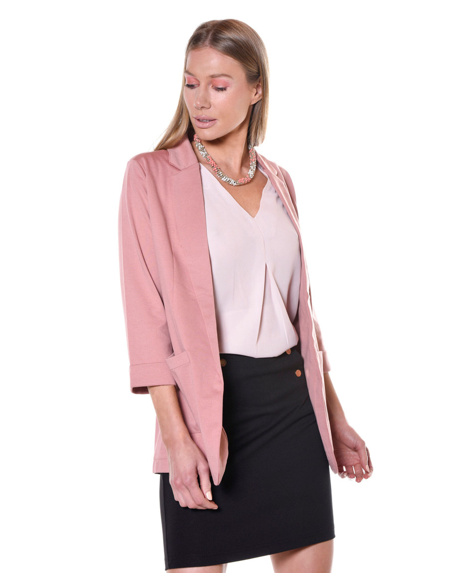 Chaqueta elasticada rosa Chaqueta elasticada rosa