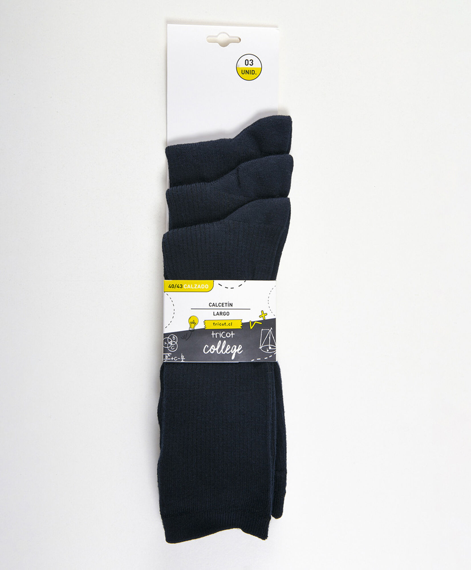 Pack 3 calcetines escolares largos líneas azul Pack 3 calcetines escolares largos líneas azul