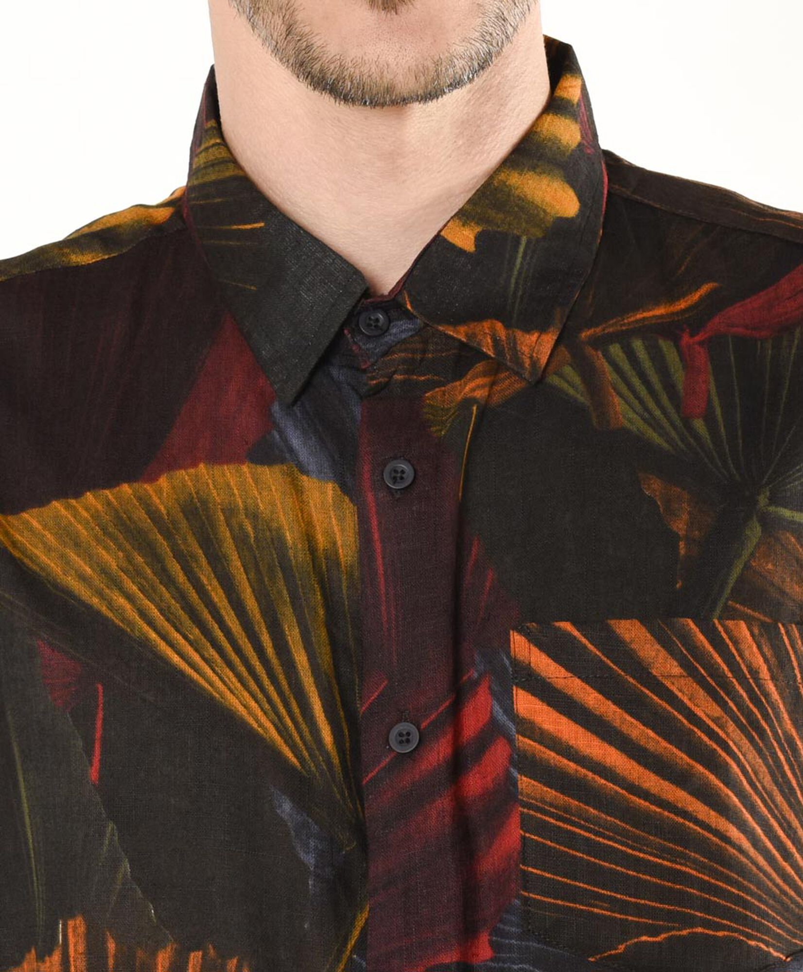 Camisa hombre hojas colores Camisa hombre hojas colores