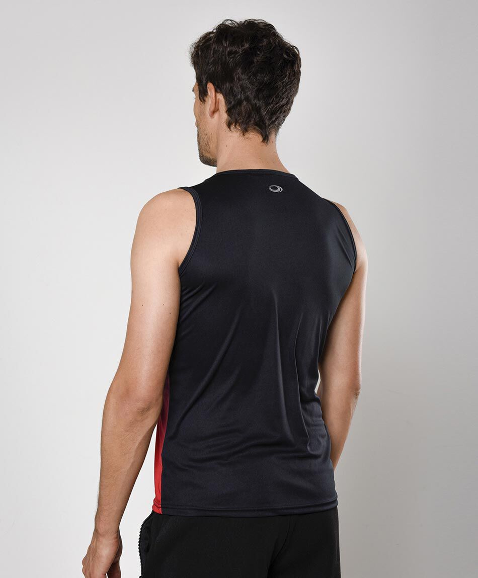 Polera deportiva sin mangas cuello redondo