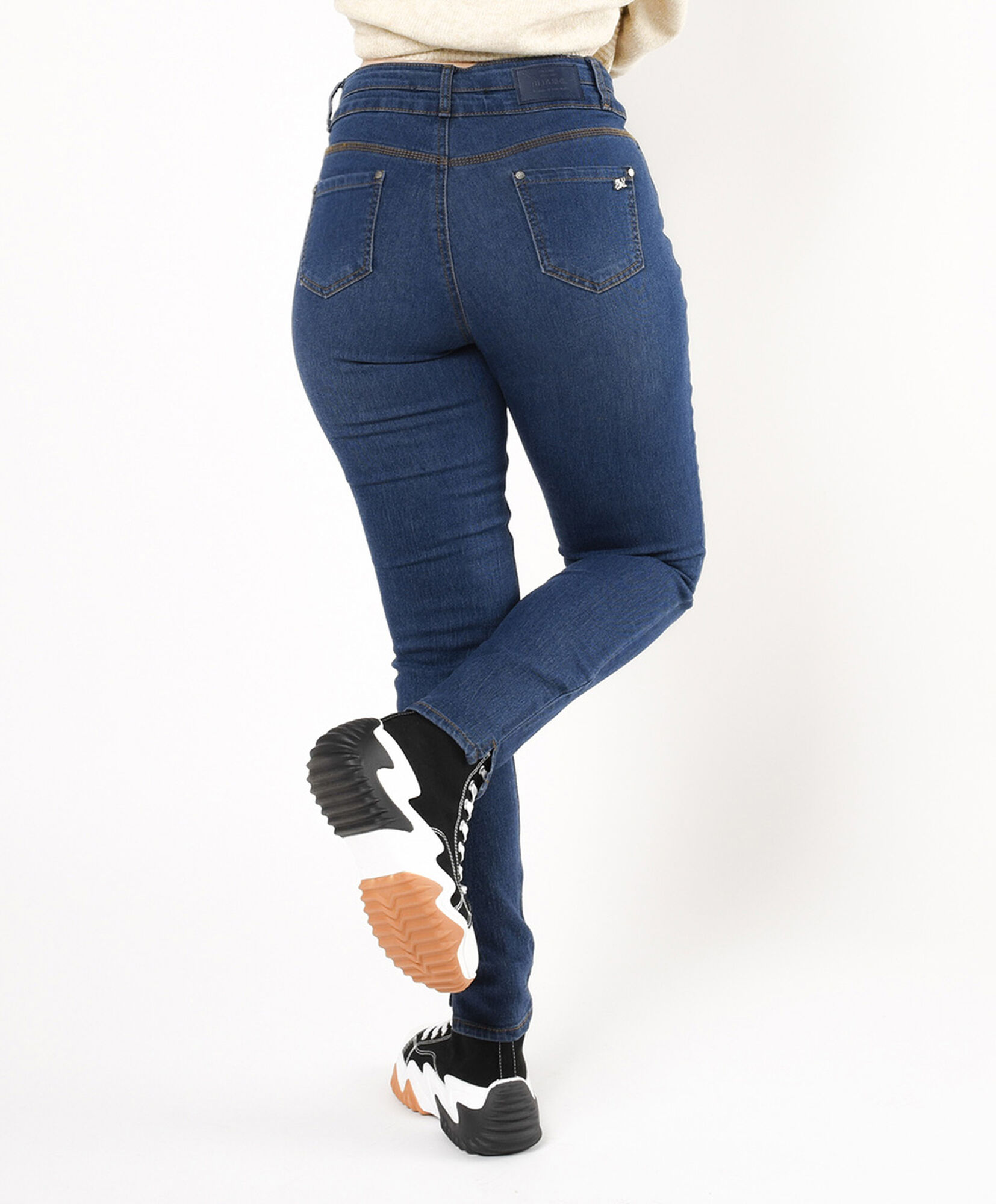Jeans mujer pretina doble skinny fit Jeans mujer pretina doble skinny fit