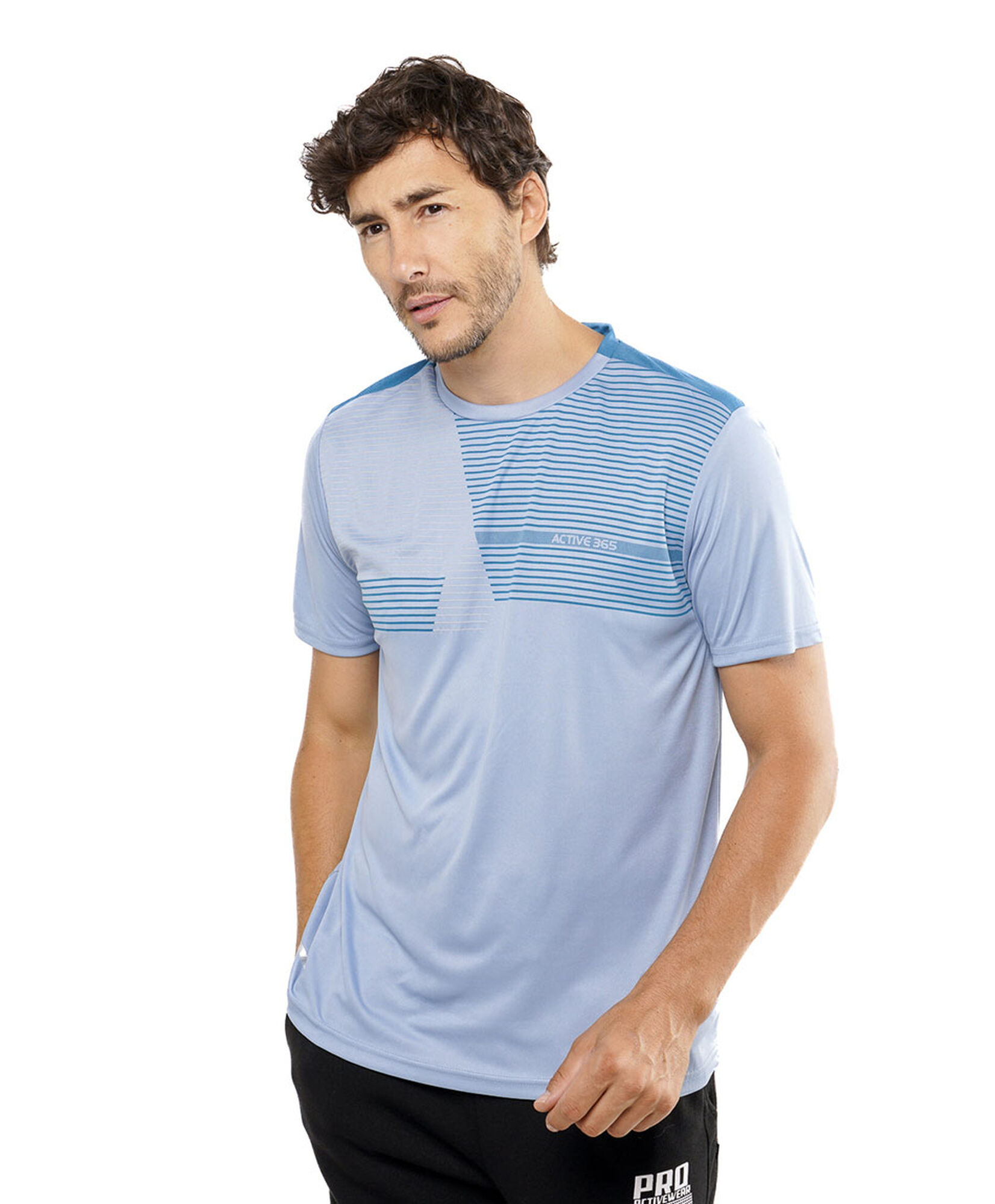 Polera deportiva hombre mix líneas Polera deportiva hombre mix líneas