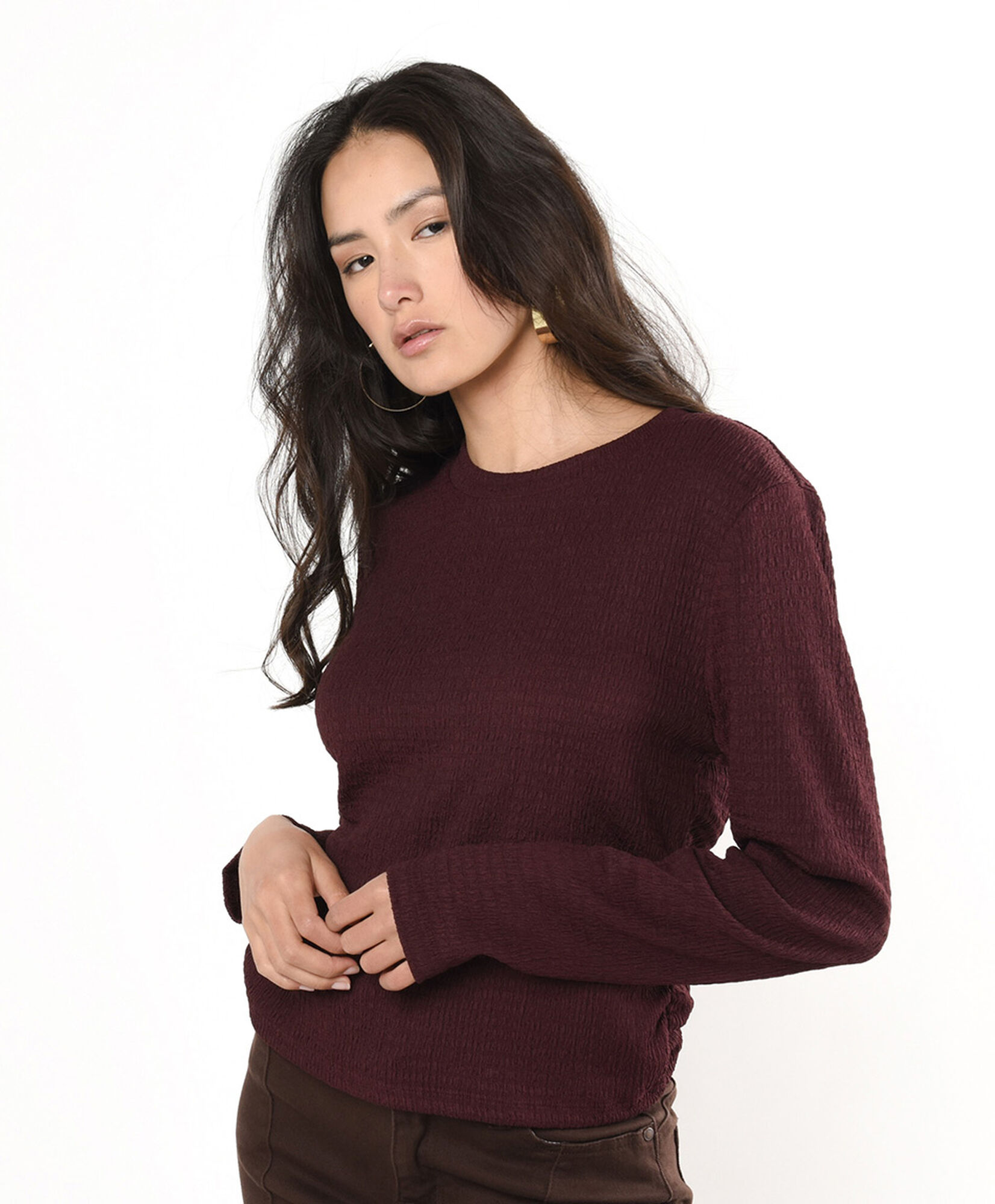Polera mujer texturizada Polera mujer texturizada