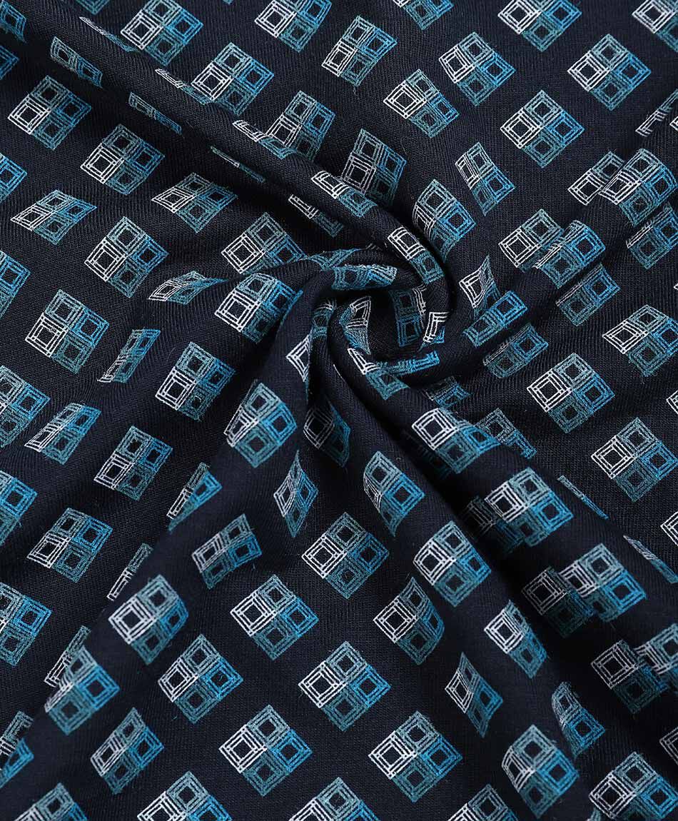 Pijama hombre azul cuadros azulados