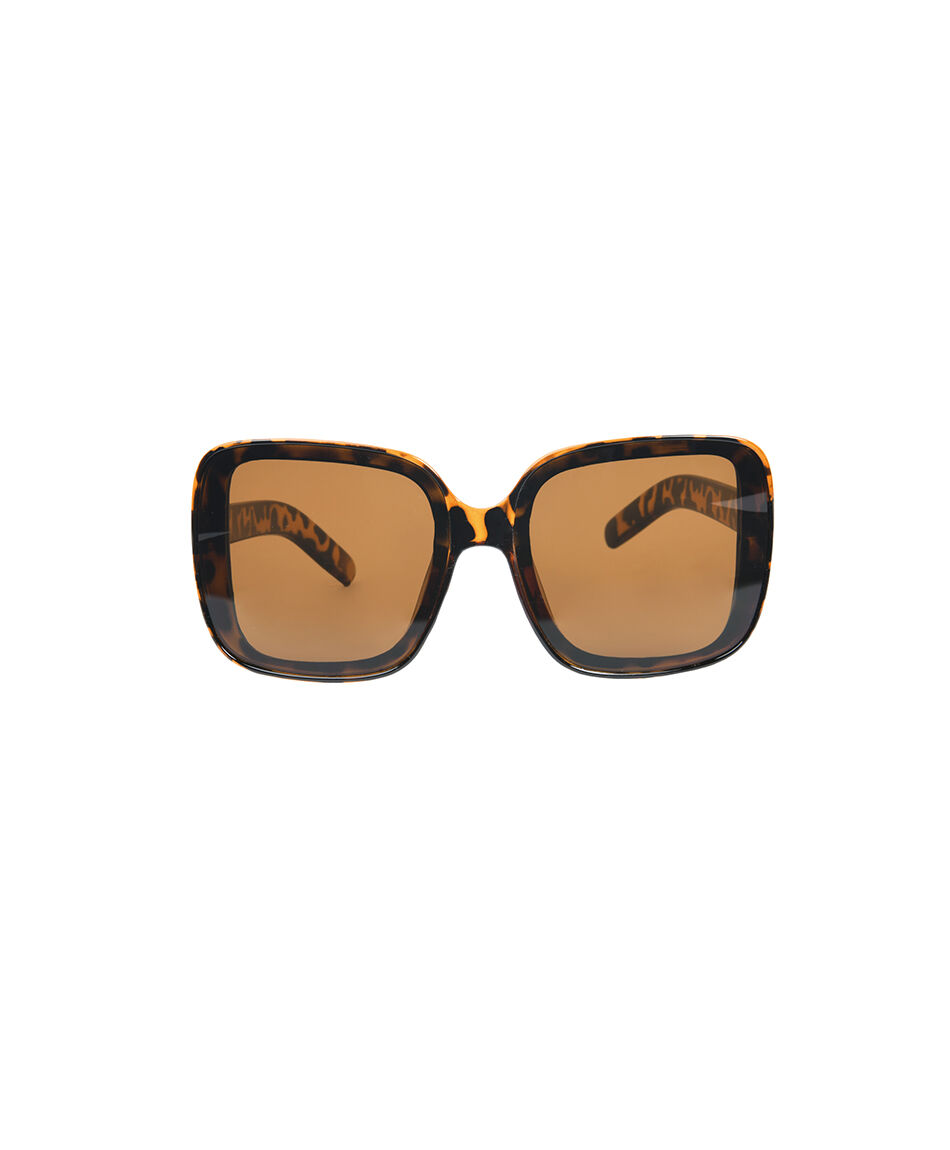 Lentes mujer animal print cuadrados protecci&oacute;n uv