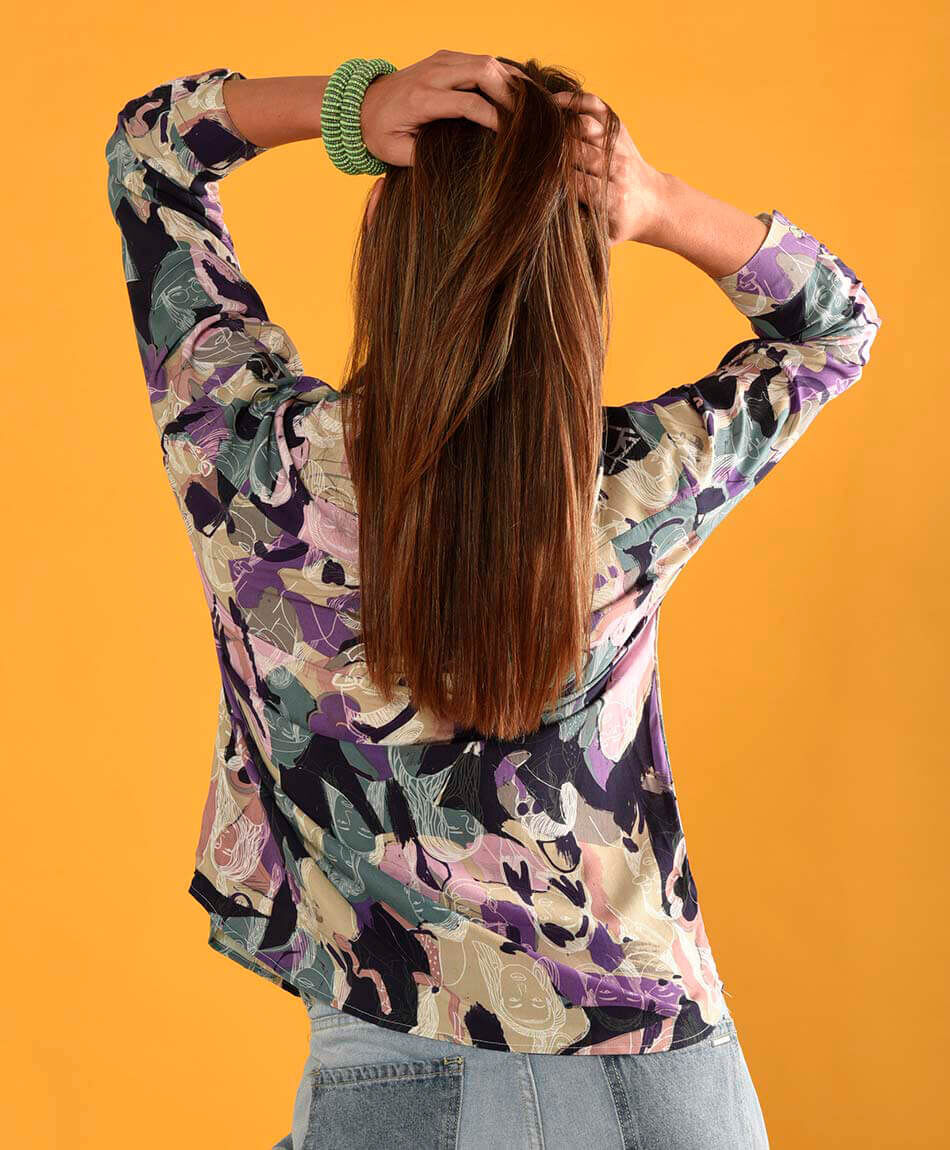 Blusa manga larga