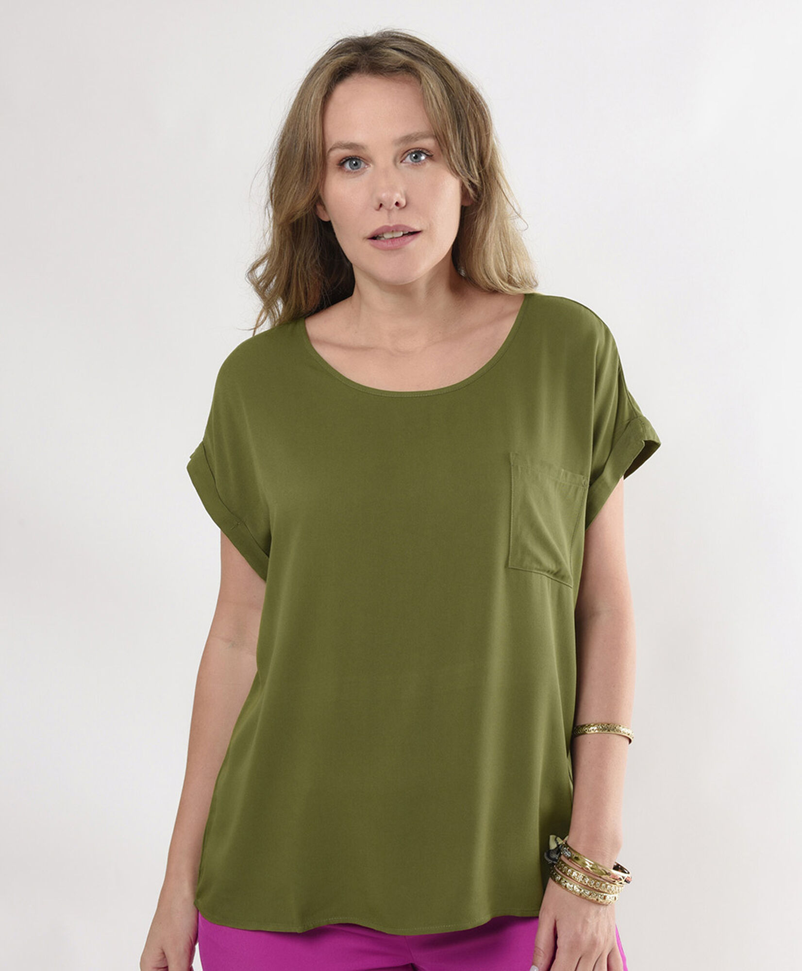 Blusa mujer oversize bolsillo Blusa mujer oversize bolsillo