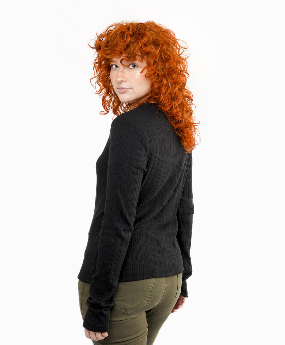 Polera mujer canal&eacute; black