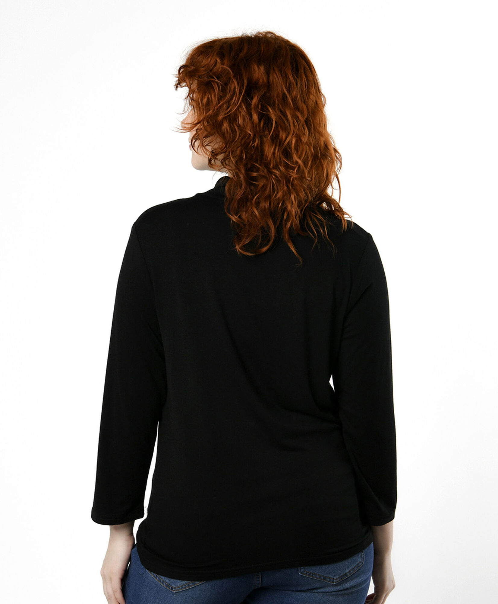 Polera mujer lisa cuello alto Polera mujer lisa cuello alto