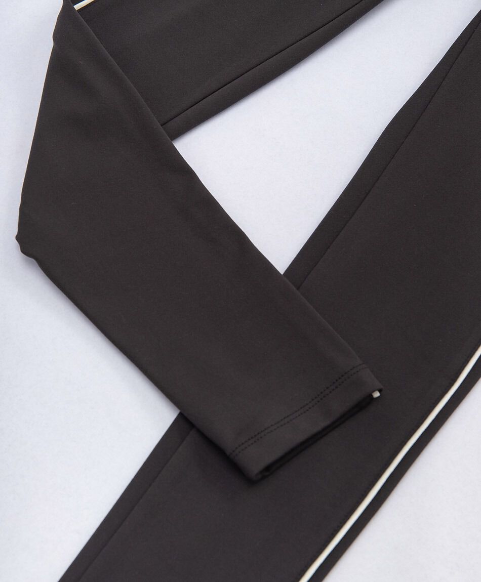 Calza deportiva mujer piping black