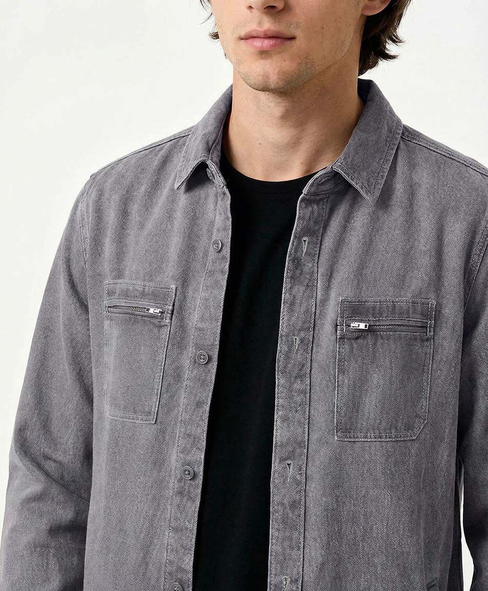 Chaqueta hombre denim bolsillos