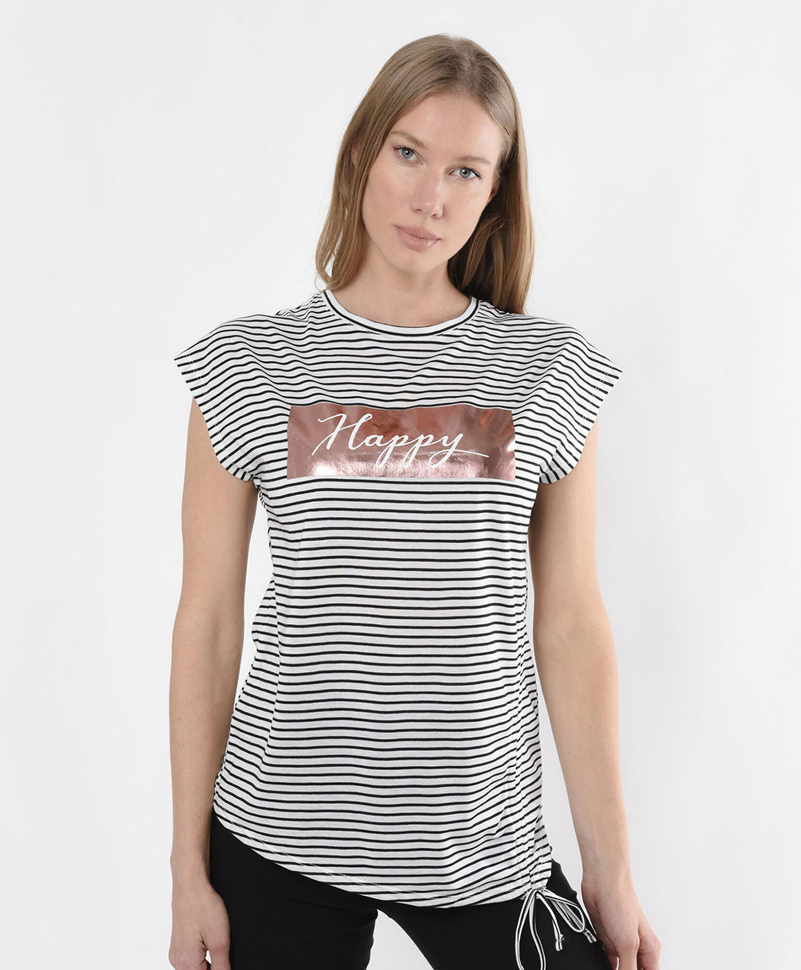 Polera mujer rayas larga Polera mujer rayas larga