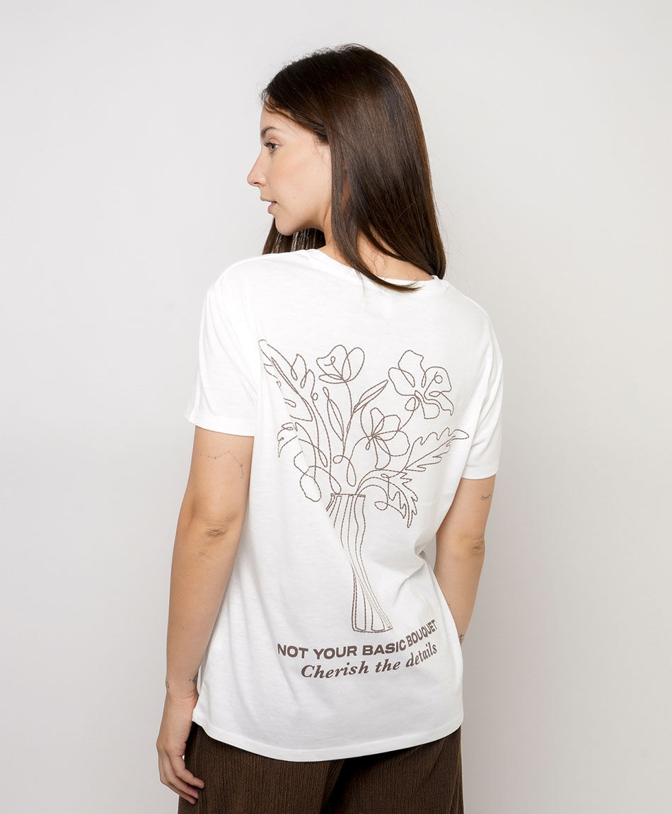 Polera mujer estamapado florero