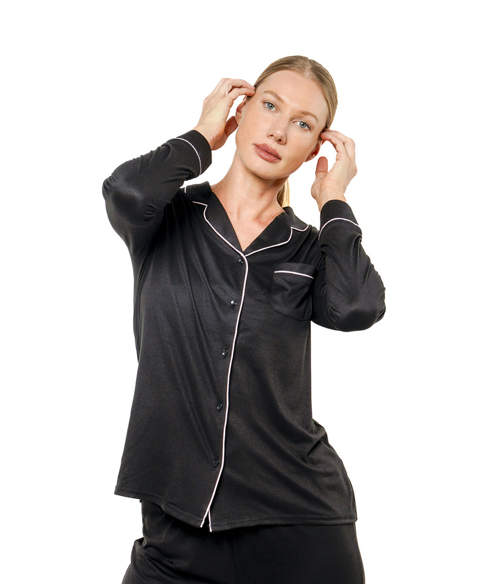 Pijama mujer camisero piping Pijama mujer camisero piping