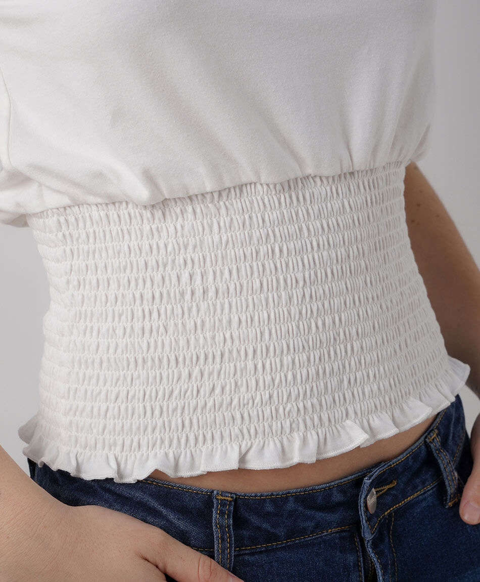 Polera mujer cintura recogida