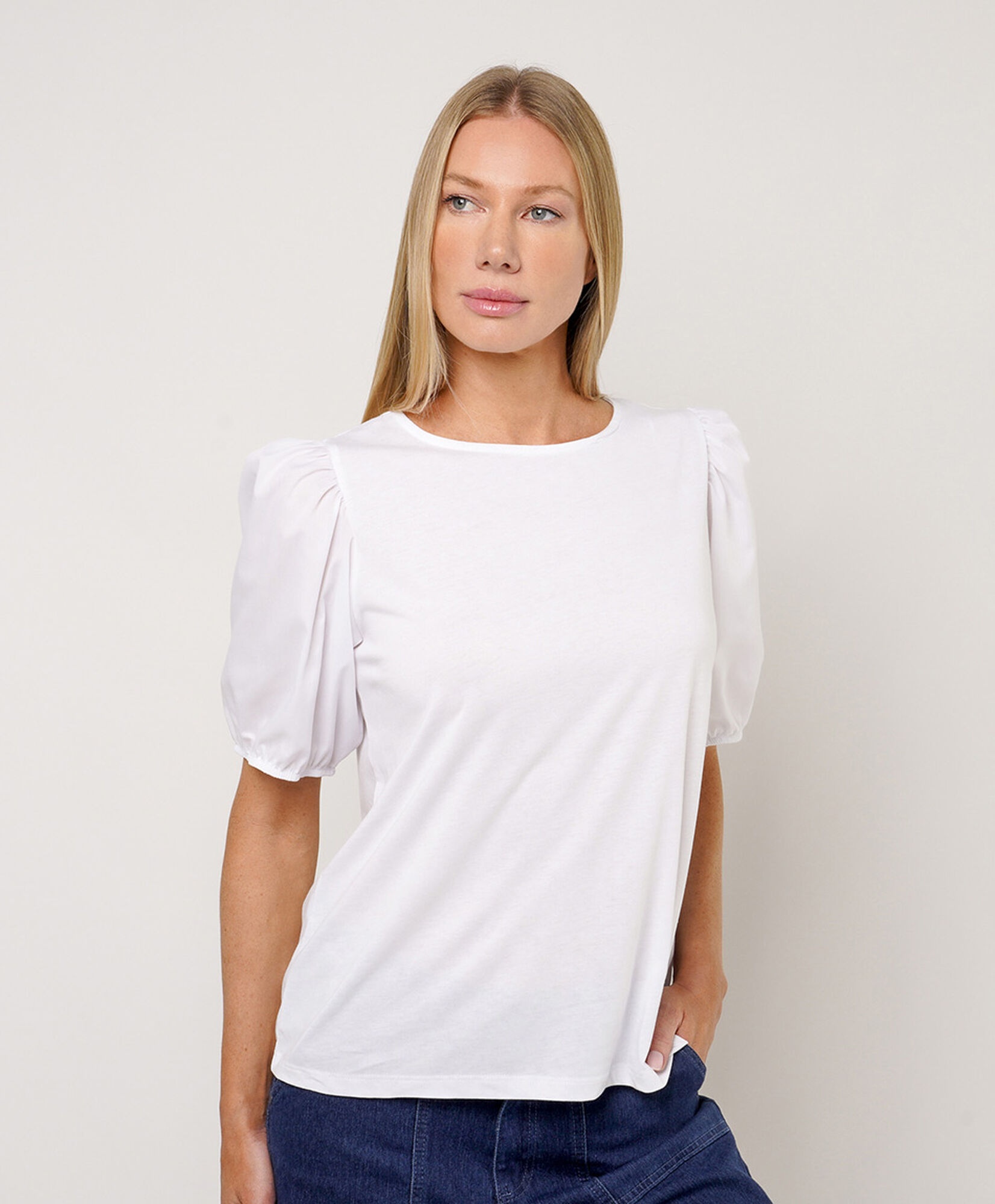 Polera mujer hombros estilo princesa TRICOT - Main Image