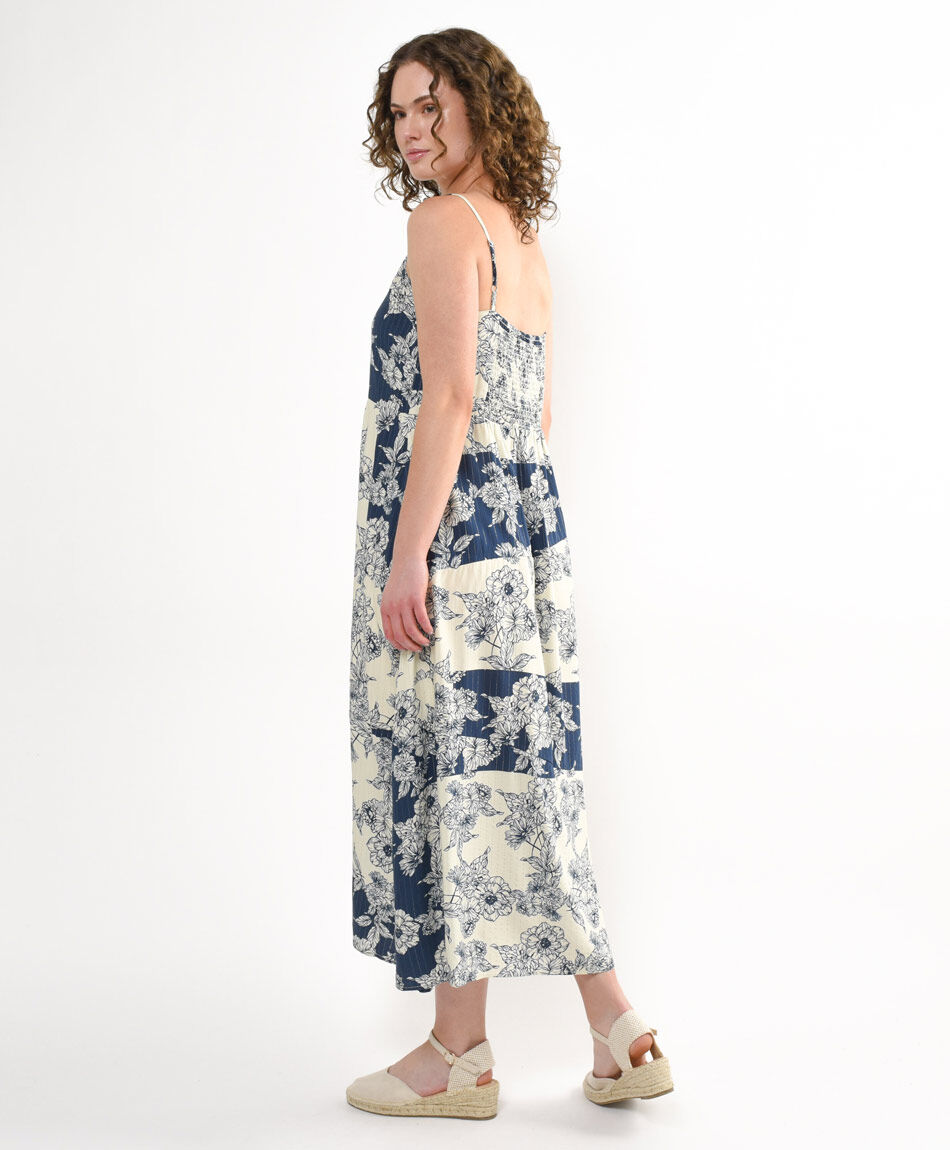 Vestido mujer glamour floreado