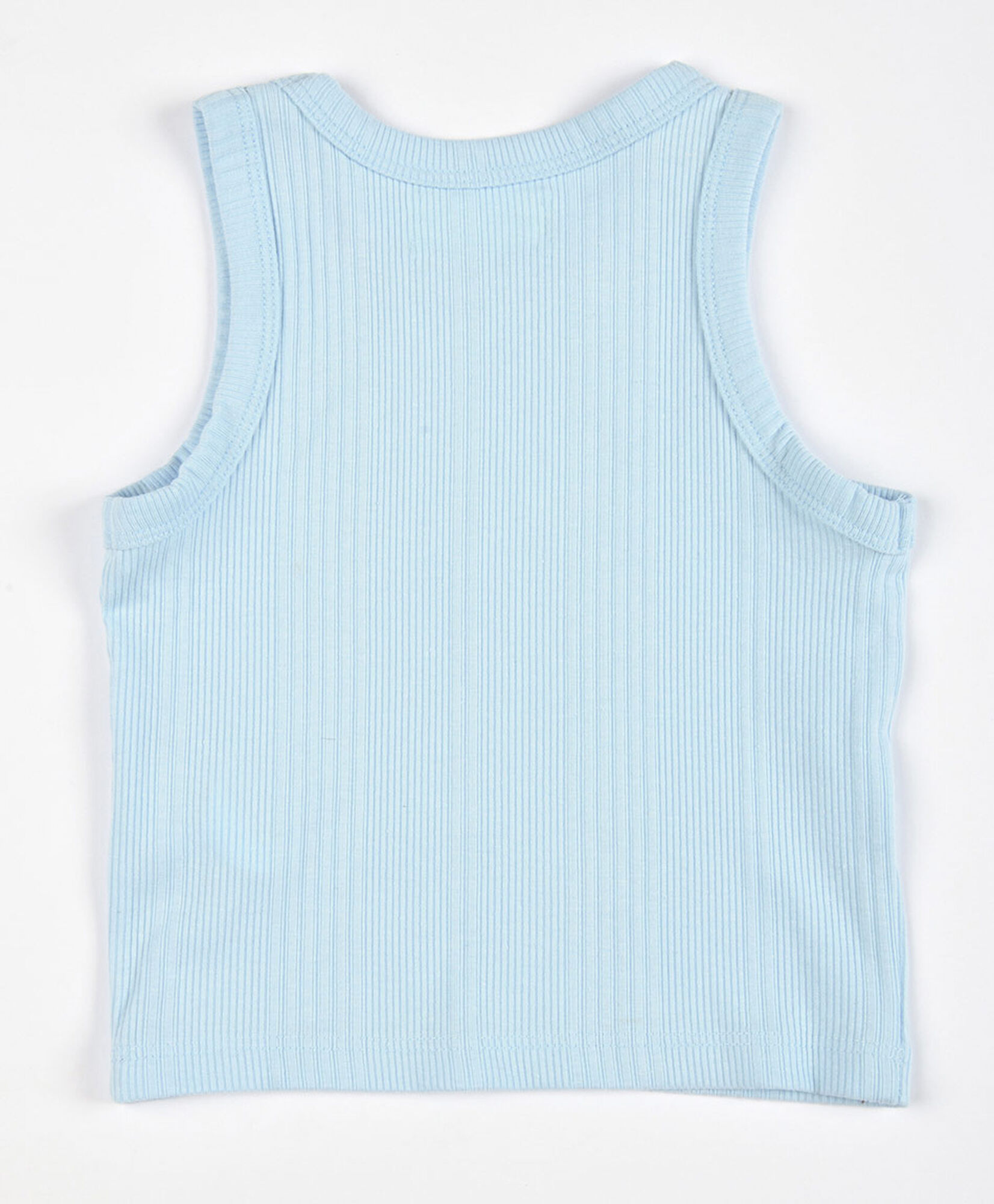 Polera niña acanalada celeste Polera niña acanalada celeste