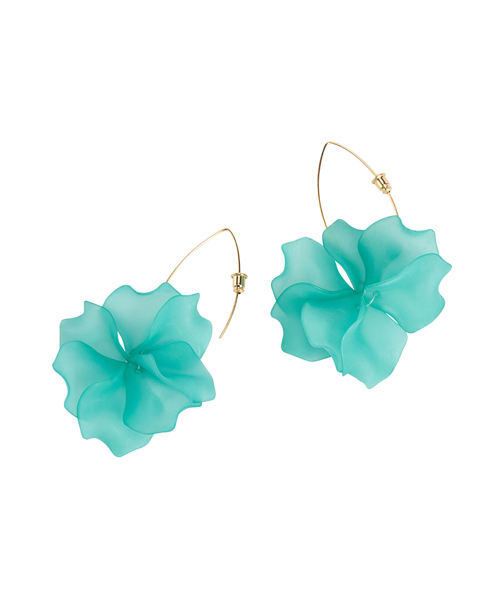 Aros mujer flor celeste Aros mujer flor celeste