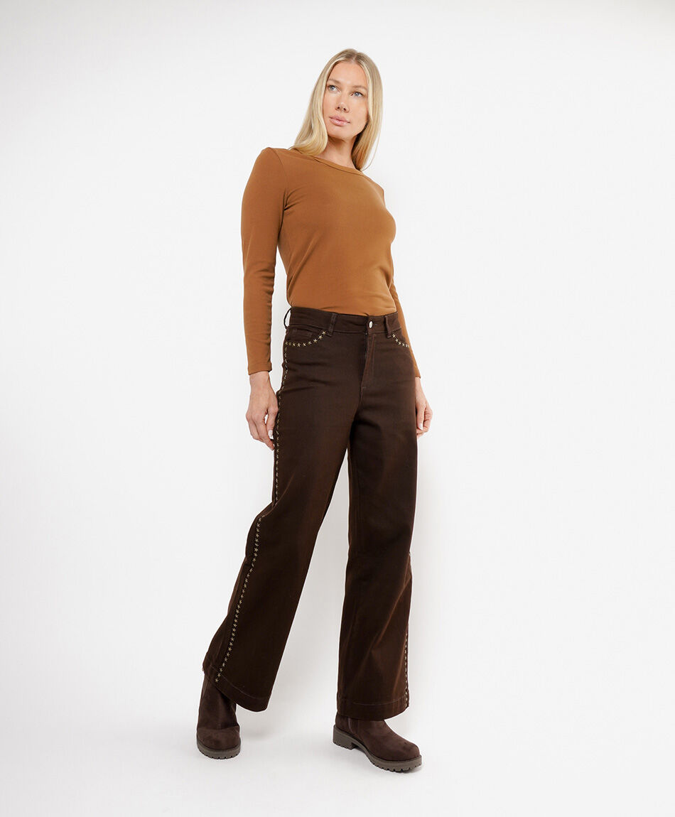 Jeans mujer estrellas costuras