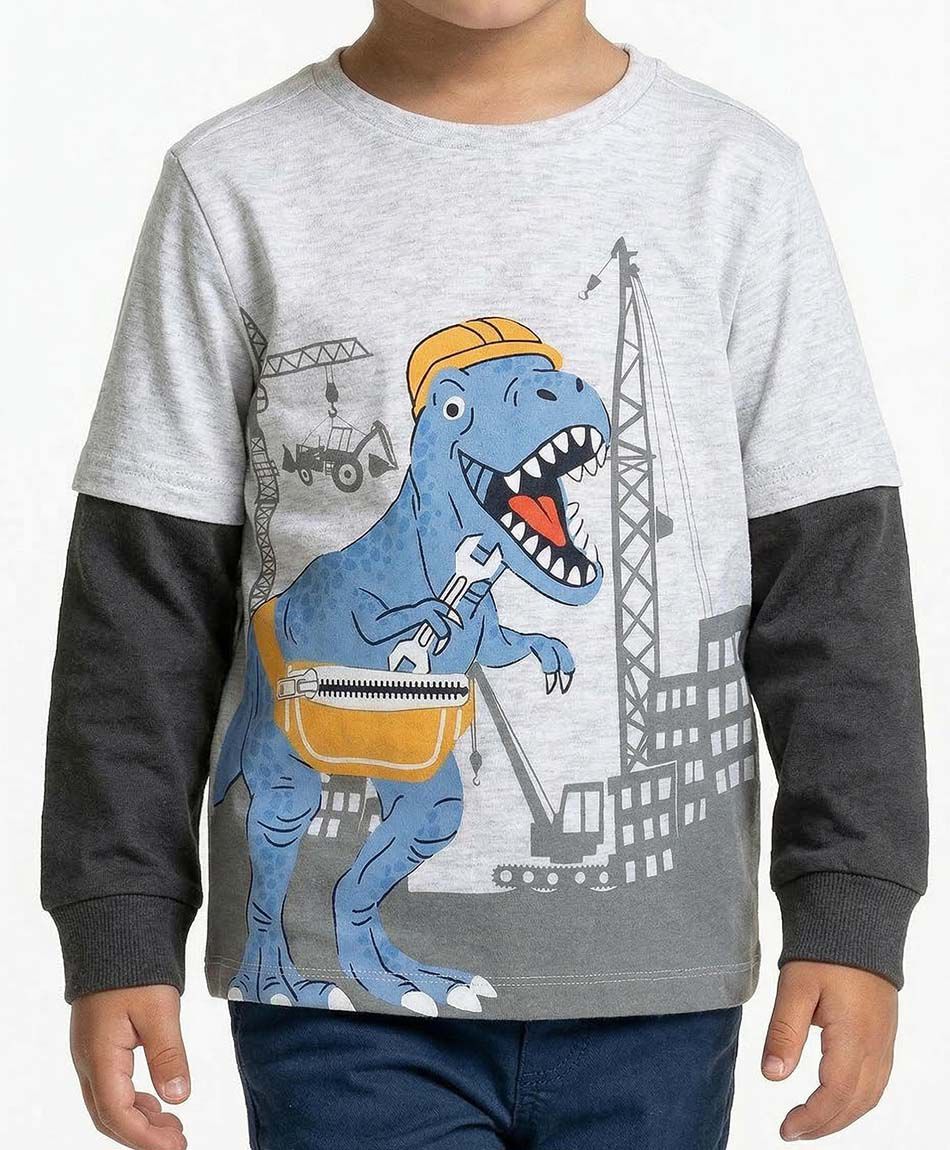 Polera beb&eacute; dino city