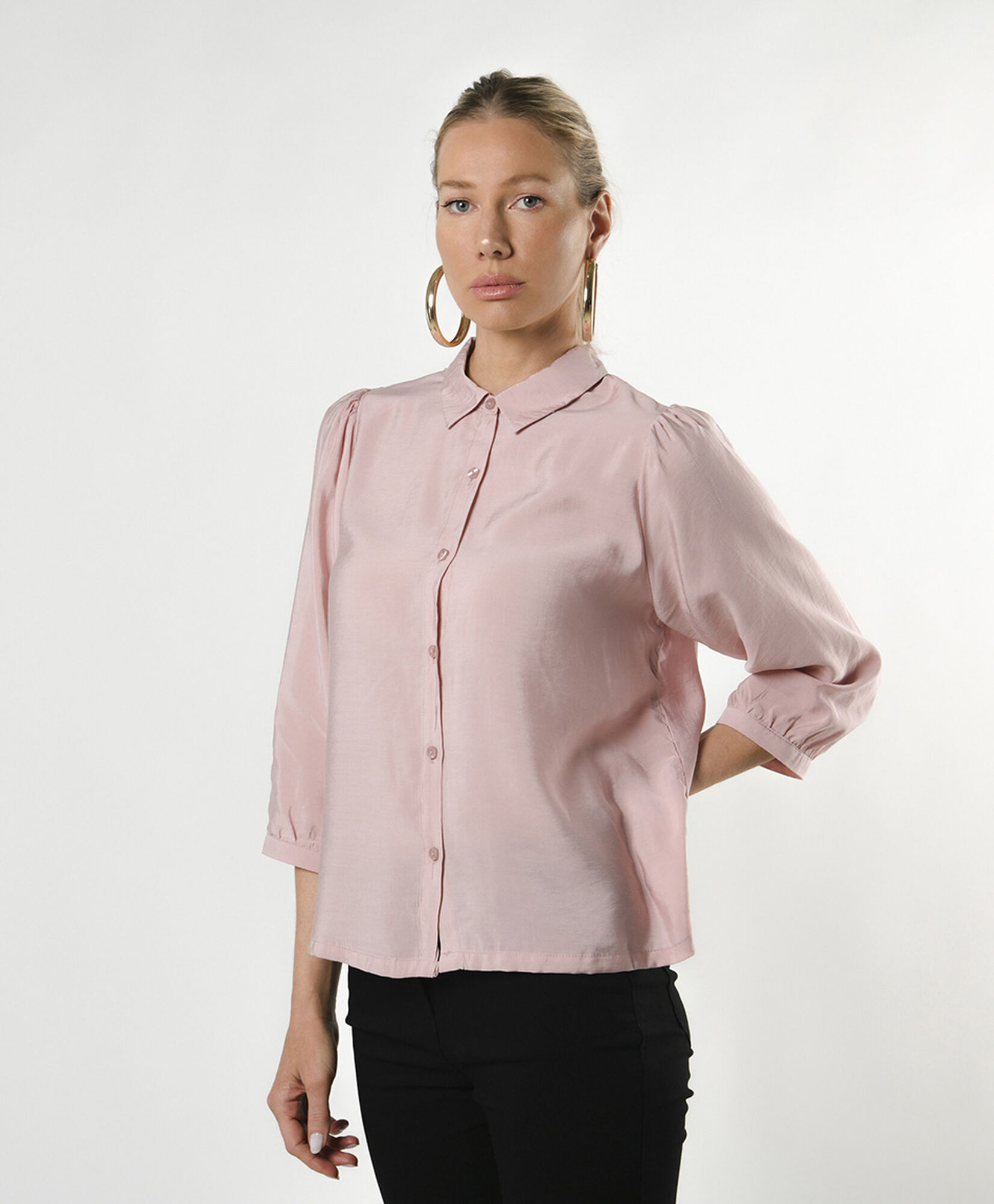 Blusa mujer rosada mangas 3/4 Blusa mujer rosada mangas 3/4