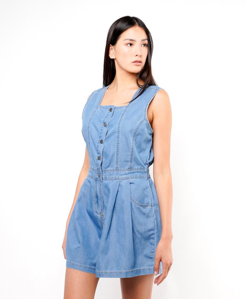 Enterito mujer tencel botones