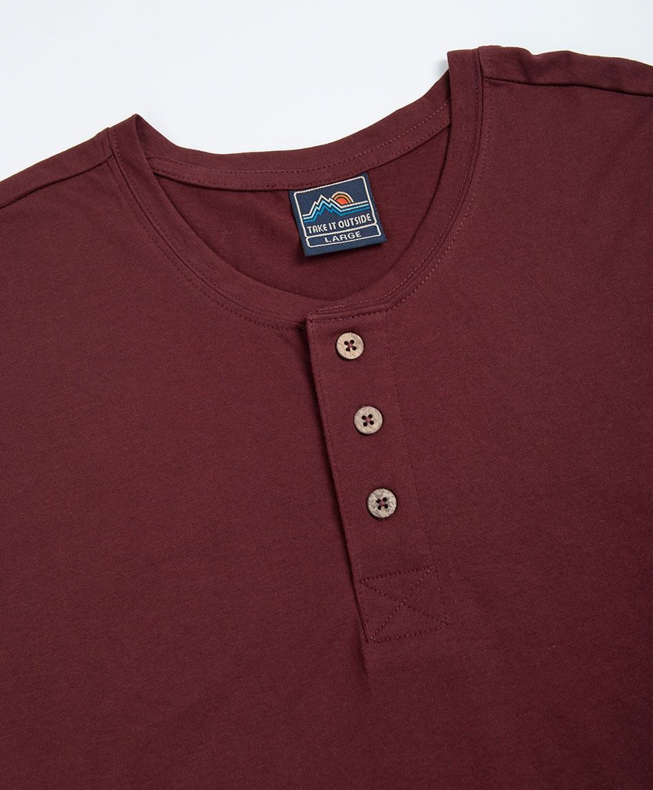 Polera hombre botones manga larga