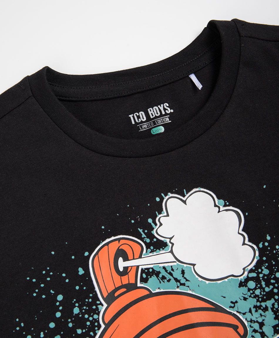 Polera ni&ntilde;o dibujo spray