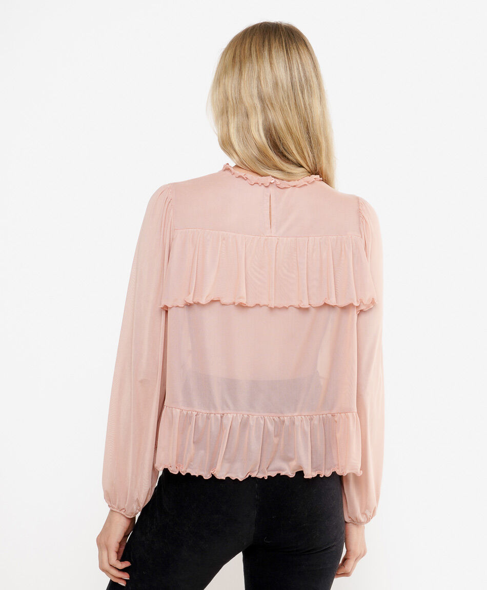 Polera mujer vuelos frontales