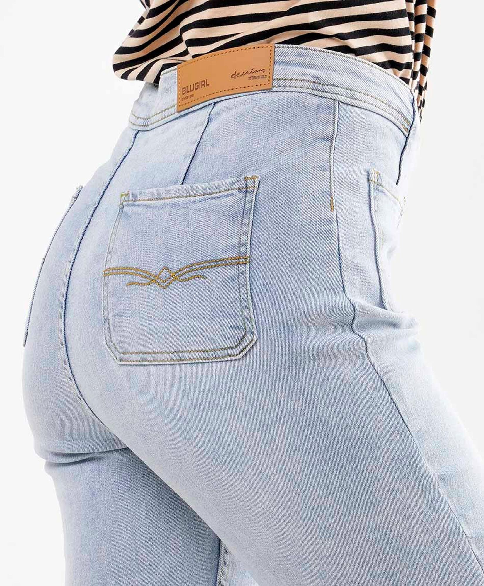 Jeans mujer cierre botones flare Jeans mujer cierre botones flare