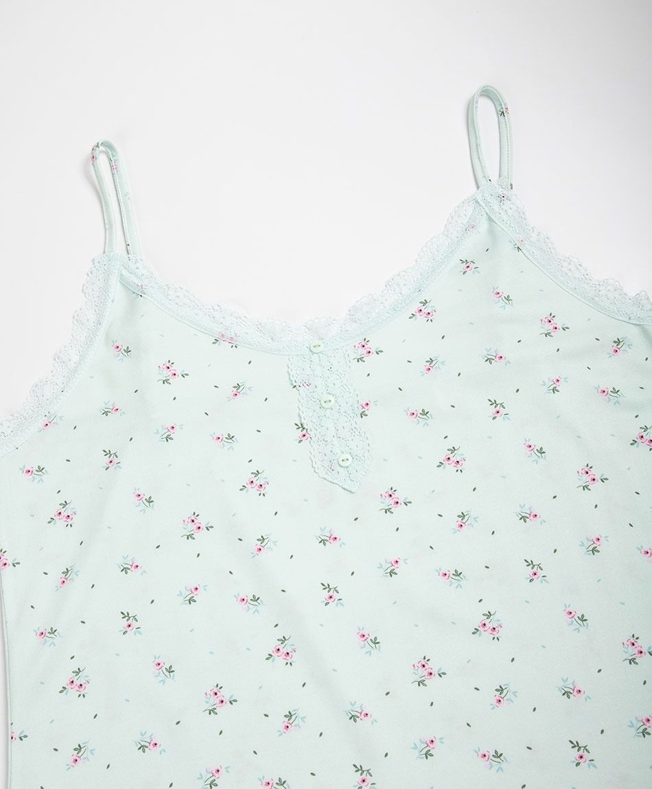 Baby doll mujer floreado verde