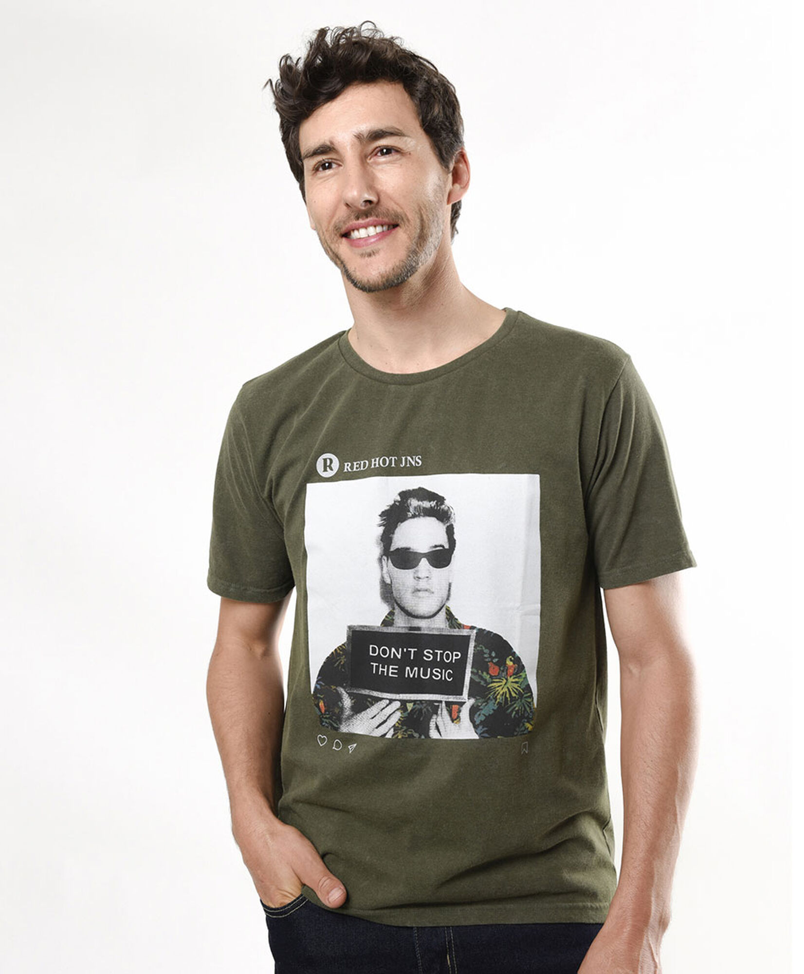 Polera hombre desgastada música Polera hombre desgastada música