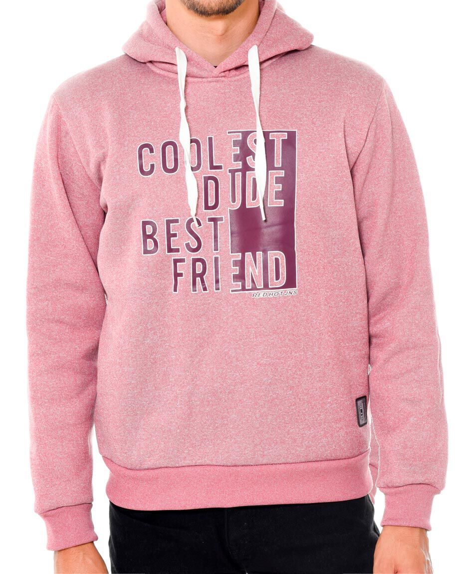 Poleron capucha print