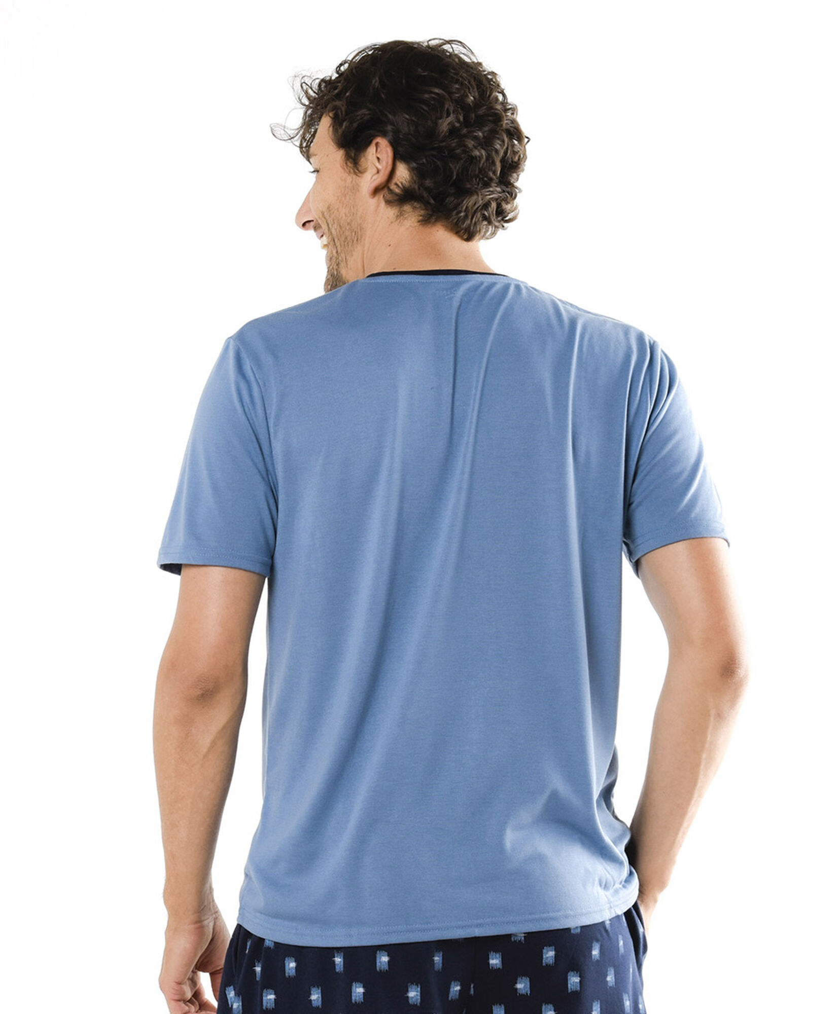 Pijama hombre azul botones Pijama hombre azul botones