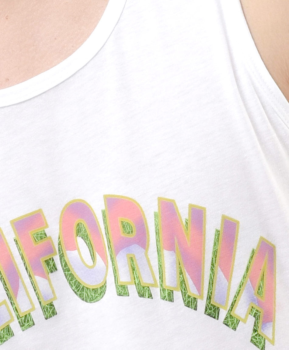 Polera hombre estampada california sin mangas